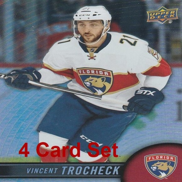 Vincent Trocheck (Florida Panthers) - Lot Of 4 Florida Panthers NHL Hockey Cards - Picture 1 of 5
